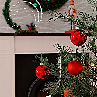 Weihnachtskugeln (Merry Red, Glas, Durchmesser: 6 cm, 20 Stk.)
