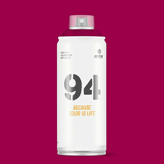 mtn Pintura decorativa en spray 94 - Rojo Rioja, Mate, 400 ml - Bote de spray MTN 94. Perfecto para proyectos de arte y bricolaje, con colores mate y baja presión para una aplicación precisa, "Because color is life".