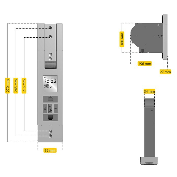 Schellenberg Rollladen-Gurtwickler Rollo Drive 105 PlusZugkraft: 60 kg, Gurtbreite: 23 mm, Unterputz Sketch