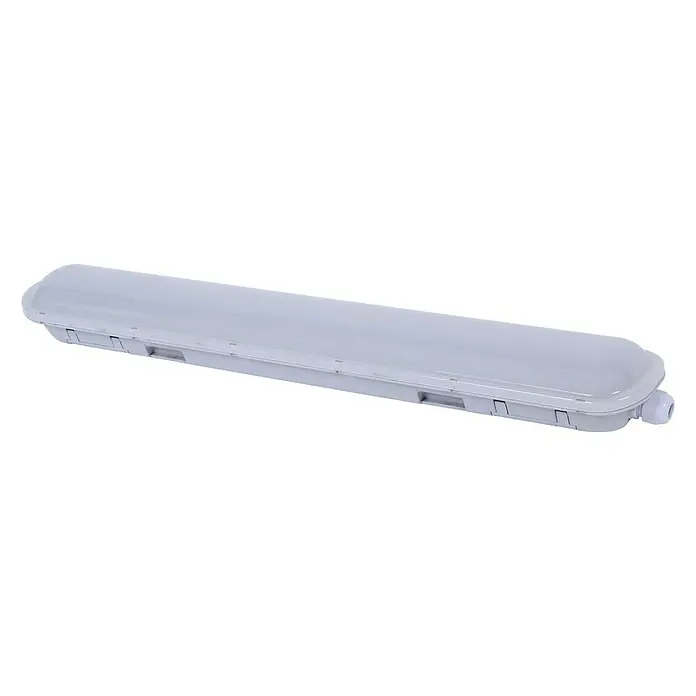Voltolux LED-Feuchtraumlichtleiste mit Sensor - L x B x H: 60 x 9,2 x 6 cm, Lichtfarbe: Neutralweiß, 24 W, IP65 - Wasserdichte LED-Leuchte für den Innen- und Außenbereich, ideal für Feuchträume und Außenbereiche, robuste Bauweise.