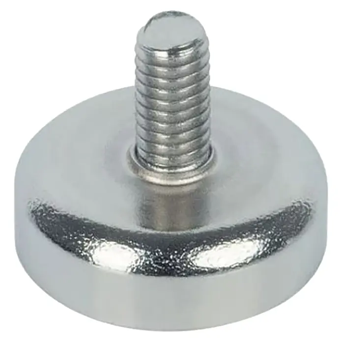 Fix-o-moll Topfmagnet Neodym Gewindebolzen - Durchmesser: 20 mm, Höhe: 14 mm, Traglast: 11 kg - Magnetischer Halter mit Gewindebolzen, ideal für Befestigungen und Anwendungen, die eine starke, zuverlässige Verbindung erfordern.