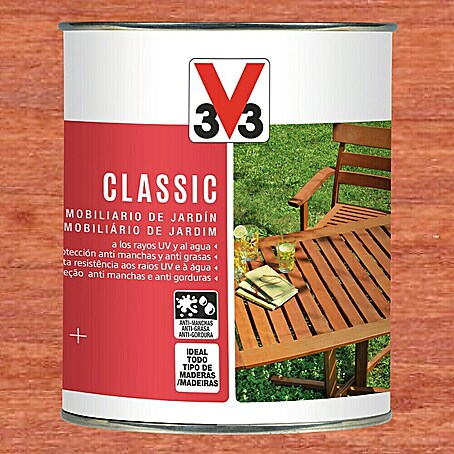 V33 Aceite para teca Classic (750 ml, Teca, Mate)