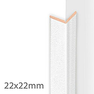 Hoeklijst (260 x 2,2 x 2,2 cm, MDF, Stucco Wit)