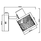 Brilliant Bano Deckenstrahler (40 W, L x B x H: 14,6 x 11,4 x 8 cm, Schwarz, E14, 1 Stk.) | BAUHAUS