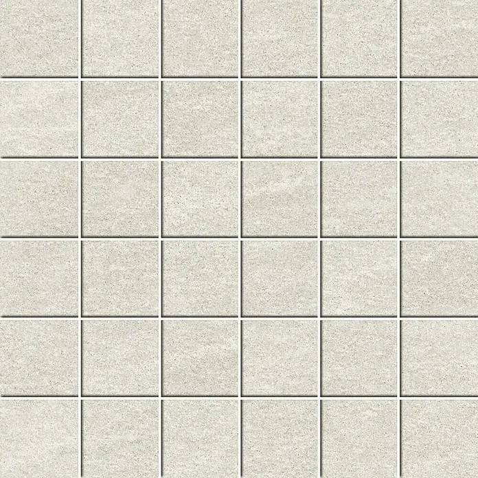 Atlas Concorde Solution Lane Mosaikfliese - 30 x 30 cm, Pearl, Matt - Quadratische, cremefarbene Keramikfliesen mit dezenter Textur, ideal für stilvolle Wand- und Bodengestaltungen im Innenbereich.
