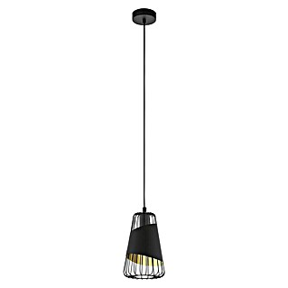 Eglo Pendelleuchte Austell (Leistung je Leuchtmittel: 60 W, Schwarz/Gold, Anzahl Leuchtmittel: 1 Stk., Durchmesser: 165 mm)