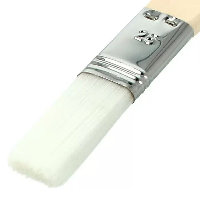 swingcolor Premium Plattpinsel - Breite Borsten: 25 mm, Gerade, Naturholz - Detailaufnahme