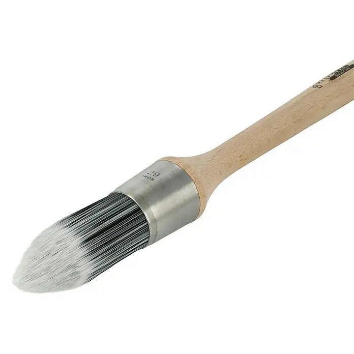 Profi Depot by Storch-Ciret Ringpinsel - Größe Pinsel: 8, Mischborsten, Holz, Schwarz/Weiß - Pinsel mit Holzgriff und silberner Metallfassung mit der Aufschrift "29 INOX", ideal für präzise Malerarbeiten.