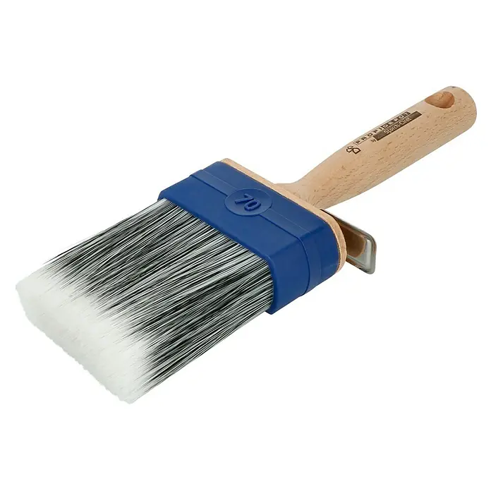 Profi Depot by Storch-Ciret Flächenstreicher Lack - Breite Borsten: 70 mm, Kunstborsten, Holz - Die ProfiDepot Malerquaste mit Holzgriff und blauer Fassung, ideal für professionelle Anstriche. Vielseitig einsetzbar für verschiedenste Malarbeiten im Innenbereich.