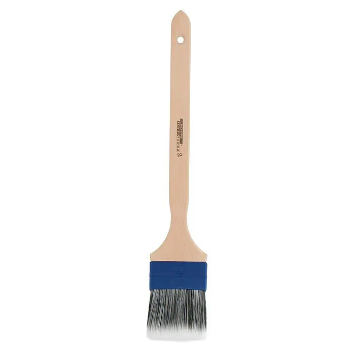 Profi Depot by Storch-Ciret Eckenstreicher Lack - Breite Borsten: 75 mm, Mischborsten, Holz, Eckenpinsel - Pinsel mit Holzgriff und blauer Fassung. Ideal für präzises Auftragen von Farben und Lacken. Ein Werkzeug für Profis und Heimwerker.