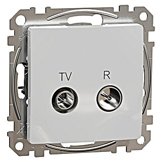 Schneider Electric Sedna Design & Elements Toma TV R 10dB Intermedia (Aluminio, En pared)