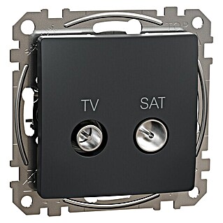 Schneider Electric Sedna Design & Elements Toma TV/SAT 4dB Final (Antracita, Plástico, En pared)