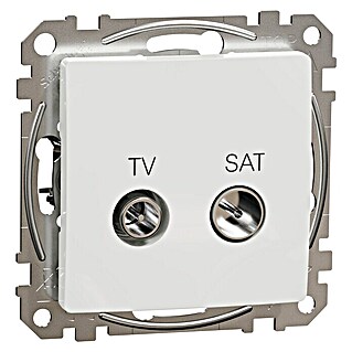 Schneider Electric Sedna Design & Elements Toma TV/SAT 10dB Intermedia (Blanco, Plástico, En pared)