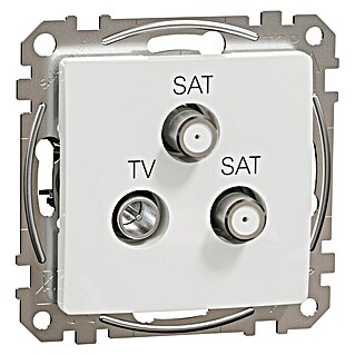 Schneider Electric Sedna Design & Elements Toma TV/SAT - SAT 4dB Final (Blanco, Plástico, En pared)