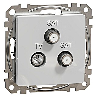 Schneider Electric Sedna Design & Elements Toma TV/SAT - SAT 4dB Final (Aluminio, Plástico, En pared)