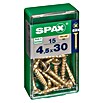 Spax Tornillo universal (Ø x L: 4,5 x 30 mm, Rosca completa, 15 uds.)