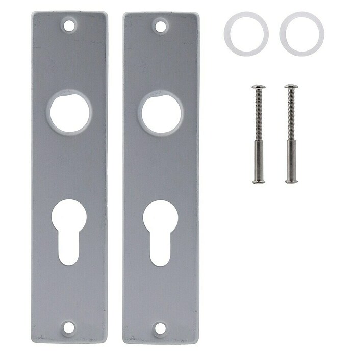 Deurbeslag Langschild Euro 55 mm (Schild, Aluminium, Zilver) | BAUHAUS
