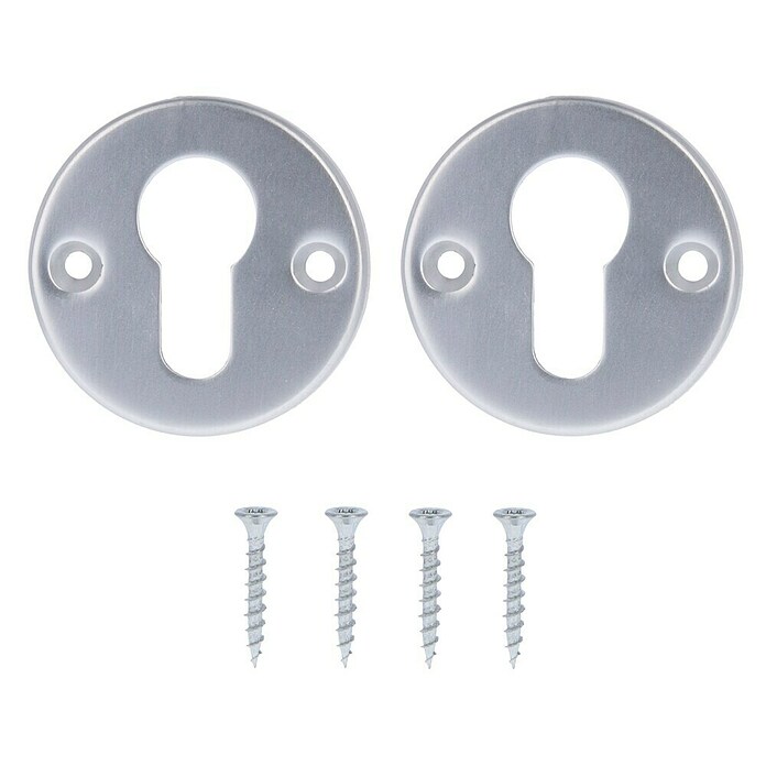 Rozet cilinderplaatjes rond (Aluminium, Zilver, 2 st.) | BAUHAUS