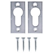 Rozet cilinderplaatjes recht (Aluminium, Zilver, 2 st.) | BAUHAUS