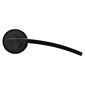Deurklink rond rozet Plat Model (Mat rvs, Zwart) | BAUHAUS