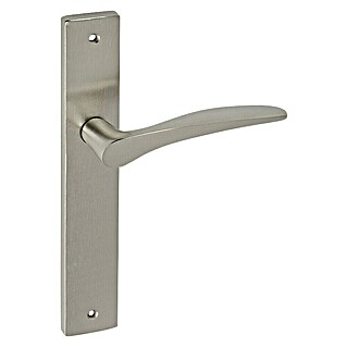 Deurklink Langschild blind Delta (Vernikkeld, Mat, Zilver)
