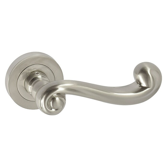 Deurklink rond rozet Boucle (Vernikkeld, Mat, Zilver) | BAUHAUS