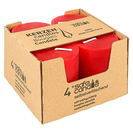 Stumpenkerze-Set Rustic Safe Candle