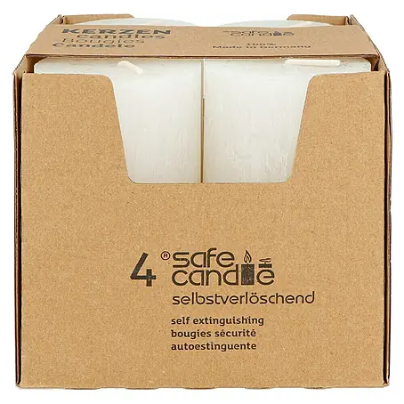 Stumpenkerzen-Set Rustic Safe Candle