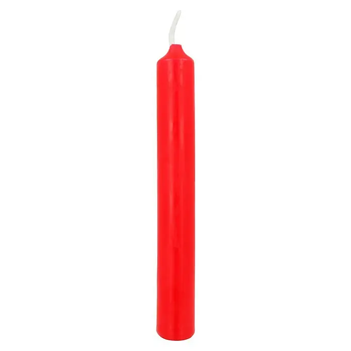 Baumkerzen-Set - 20 Stk., Ø x H: 1,3 x 10,5 cm, Rubin, Geeignet für: Christbäume - Rote Stabkerze mit weißem Docht. Die Kerze ist zylindrisch und hat eine glatte Oberfläche, ideal für stimmungsvolle Beleuchtung und Dekoration.