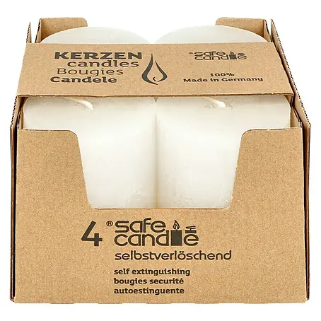 Stumpenkerzen-Set Rustic Safe Candle