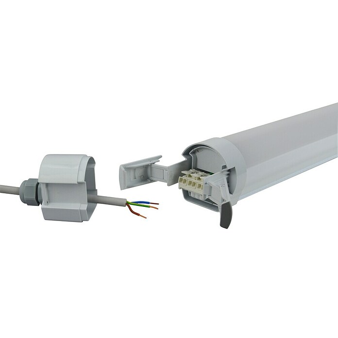 E2 elektro LED-Feuchtraumlichtleiste Pro (L x B x H: 147 x 6 x 6 cm, Lichtfarbe: Neutralweiß, 50 W, IP65, Grau) | BAUHAUS