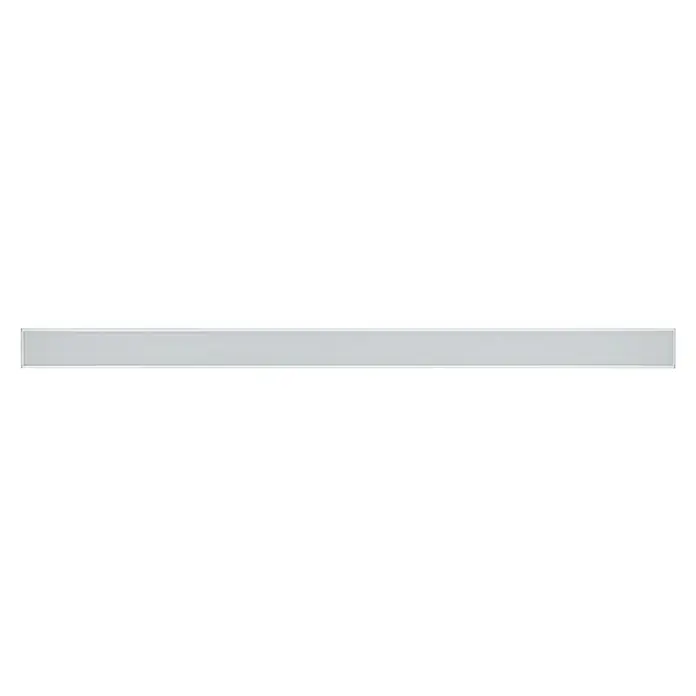 E2 elektro Lichtkanal Linearo - 220 V - 240 V, 50 W, Kaltweiß, L x B x H: 150 x 7,5 x 5,6 cm - Nahaufnahme einer modernen, grauen LED-Deckenleuchte, die ein helles, gleichmäßiges Licht für Wohn- und Bürobereiche bietet.