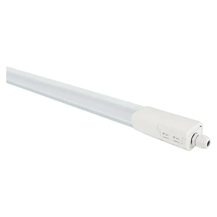 E2 elektro LED-Feuchtraumlichtleiste Plus - L x B x H: 59,5 x 5,2 x 4,1 cm, Lichtfarbe: Neutralweiß, 18 W, IP65 - LED-Röhrenleuchte mit weißem Gehäuse, ideal für die effiziente und helle Ausleuchtung von Innenräumen. Robust und langlebig.