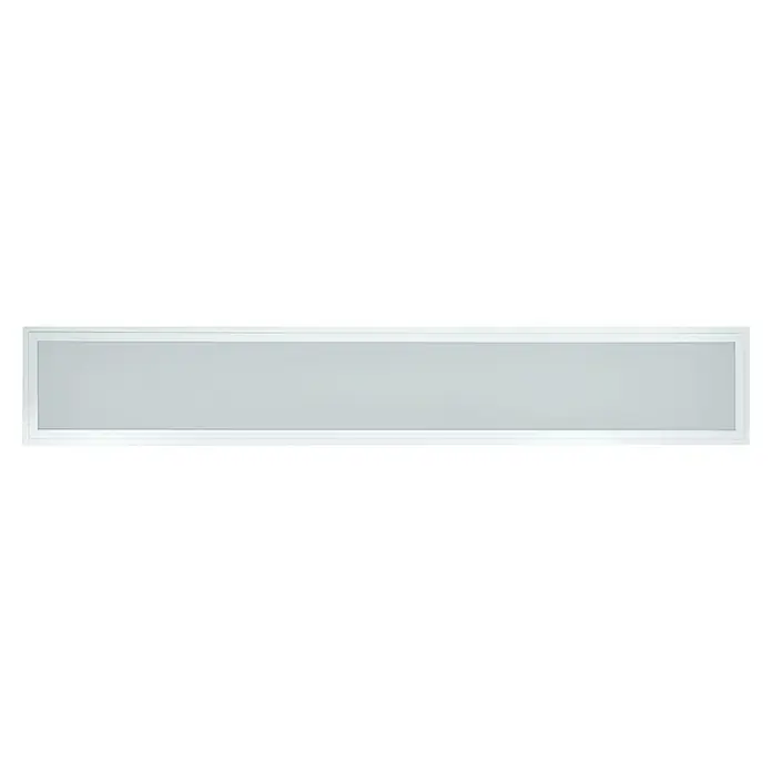 E2 elektro LED-Deckenleuchte Prisma - 45 W, L x B x H: 150 x 20 x 4,5 cm, Kaltweiß - Flache LED-Deckenleuchte mit weißem Rahmen, ideal für Büros oder Wohnräume, die helles, blendfreies Licht bietet.