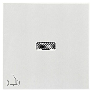 Wippschalter Logus mit Linse/Glocke (L x B x H: 56 x 56 x 5 mm, Weiß, Kunststoff)
