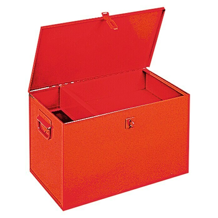 Caja de almacenaje y transporte (Largo: 60 cm, Rojo)
