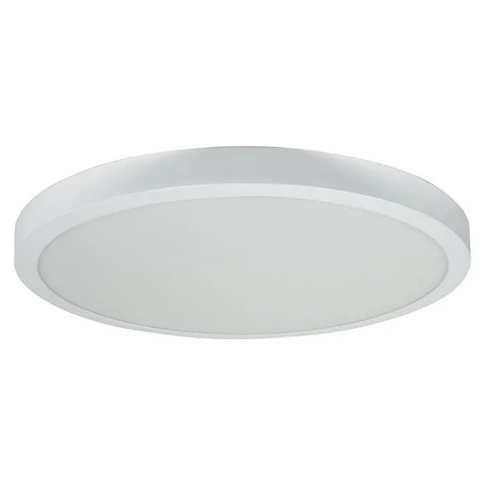 E2 elektro LED-Deckenleuchte rund Round - 40 W, Ø x H: 60 x 4 cm, Weiß, Kaltweiß - Runde LED-Deckenleuchte in Weiß. Moderne und schlichte Beleuchtung für jeden Raum, die eine gleichmäßige Ausleuchtung bietet.