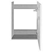 Camargue Stella Mini Waschtischunterschrank (22,5 x 44 x 60 cm, Mit Beleuchtung, Grafit, Glanz)