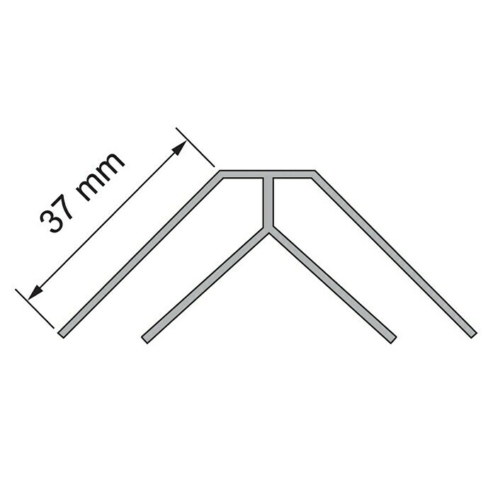 BaukulitVox Slim line Innenecke B5Weiß, 2.600 x 40 x 40 mm Detail Shot