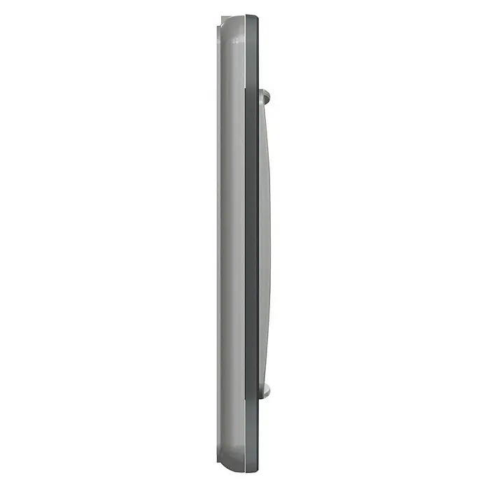 Schneider Electric Sedna Design & Elements Marco - Pizarra, Modelo de mecanismos: x 2, Plástico, Instalar - Vista lateral de un elegante y delgado dispositivo electrónico blanco que presenta un diseño moderno y un acabado liso, perfecto para el hogar moderno.