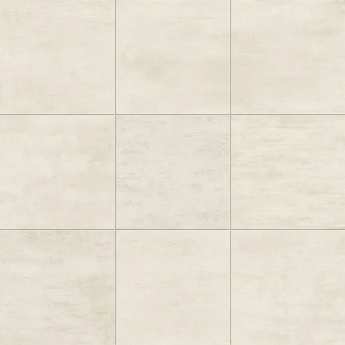 Atlas Concorde Solution Terrassenfliese Rover Ivory - 60 x 60 x 2 cm, Beige, Matt - Neun quadratische, cremefarbene Fliesen mit subtilen Texturen erzeugen ein ruhiges, einheitliches Muster. Ideal für moderne Innenräume.