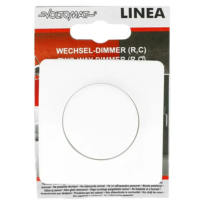 Voltomat LINEA Dimmer - Alpinweiß, Elektronisch - VOLTOMAT Linea Wechsel-Dimmer (R,C): Ein hochwertiger Dimmer zur Regulierung der Lichtintensität. Einfache Installation für optimalen Komfort.
