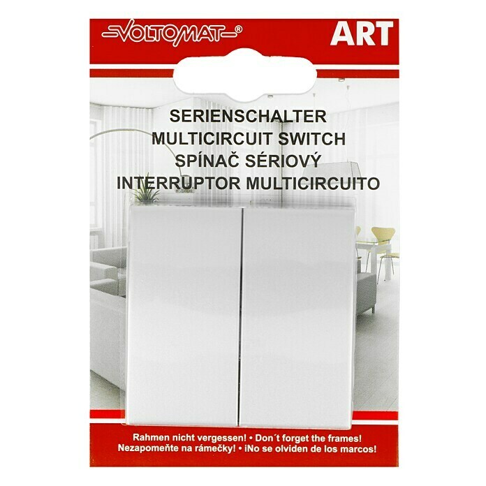 Voltomat ART Serienschalter (Silber, Unterputz, Kunststoff, 10 A)