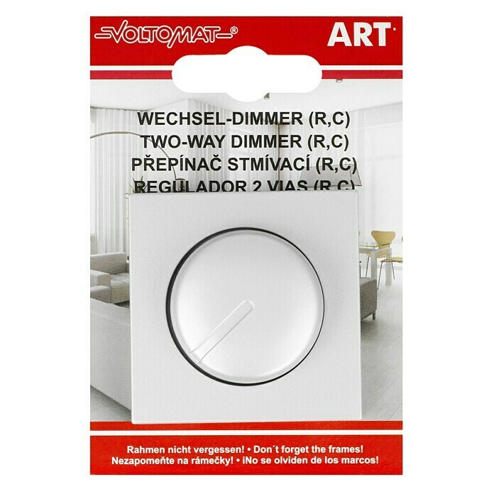 Voltomat ART Dimmer Elektronisch (Silber, 20 - 315 W, Kunststoff, Unterputz)