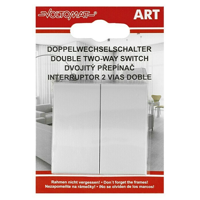 Voltomat ART Doppelwechselschalter (Silber, Unterputz, Kunststoff, 10 A)