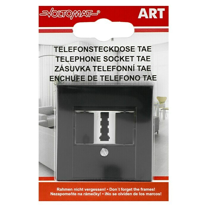Voltomat ART TAE-Anschlussdose (Schwarz, 3x6 NFN, Kunststoff, Unterputz)