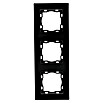 Voltomat ART Glas-Abdeckrahmen (Schwarz, 3-fach, Unterputz)