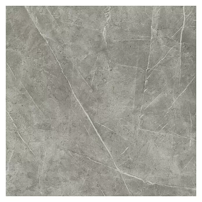 Atlas Concorde Solution Marble Vison Feinsteinzeugfliese Grigio Chiaro - 60 x 60 cm, Grau, Glänzend - Draufsicht