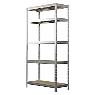 Regalux Metalni regal (V x Š x DB: 180 x 90 x 40 cm, Broj polica: 5 Kom., Uticanje, Grafitno siva)