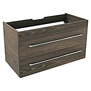 Camargue Stella Waschtischunterschrank  (99,4 x 48,8 x 55 cm, Eiche Maron)